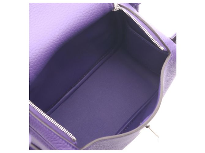 Hermès Borsa a tracolla 2-Way Hermes Lindy Mini Porpora - vista 3