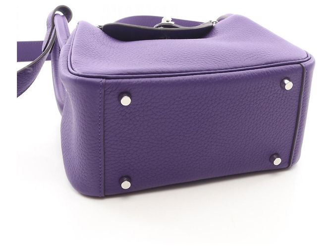 Hermès Borsa a tracolla 2-Way Hermes Lindy Mini Porpora - vista 6