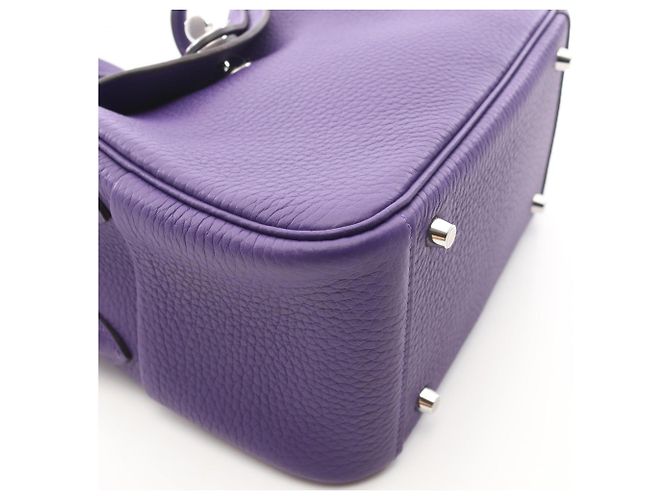 Hermès Borsa a tracolla 2-Way Hermes Lindy Mini Porpora - vista 7