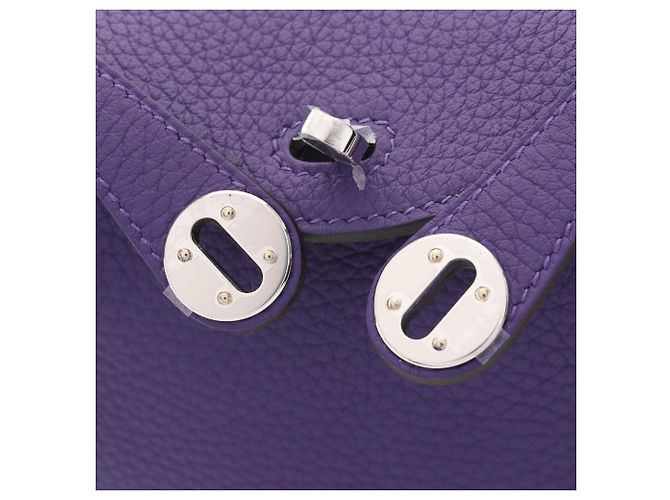 Hermès Borsa a tracolla 2-Way Hermes Lindy Mini Porpora - vista 8