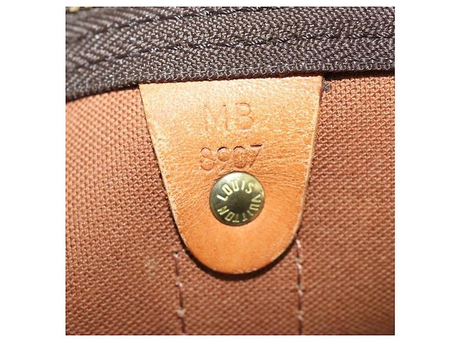 Borsa Keepall Louis Vuitton Monogram Canvas 50 Marrone - vista 7