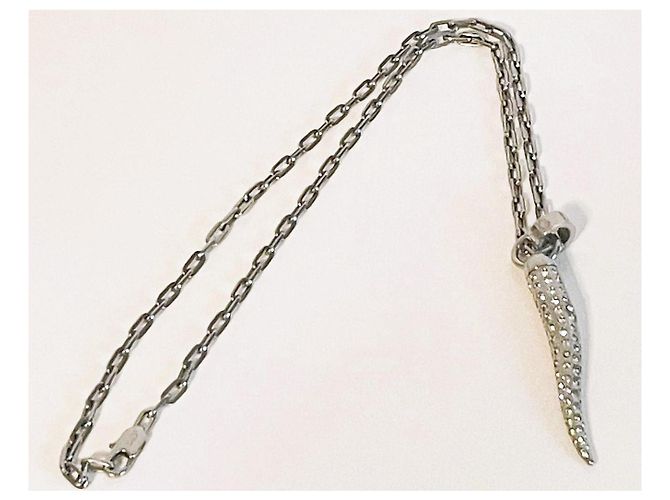 Collana Dolce & Gabbana Pendente Corno Swarovski Argento - vista 10