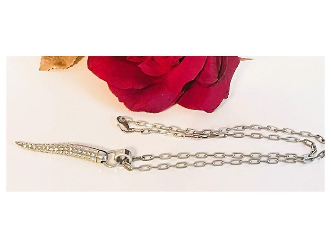 Collana Dolce & Gabbana Pendente Corno Swarovski Argento - vista 12