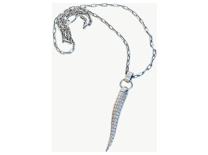 Collana Dolce & Gabbana Pendente Corno Swarovski Argento - vista 16
