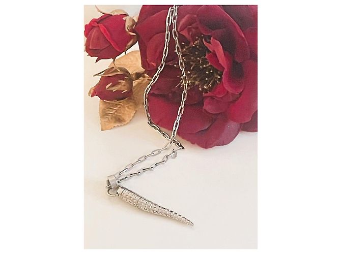 Collana Dolce & Gabbana Pendente Corno Swarovski Argento - vista 4