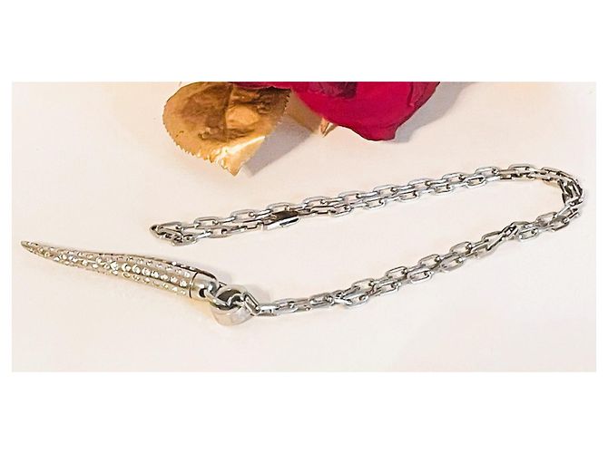 Collana Dolce & Gabbana Pendente Corno Swarovski Argento - vista 7