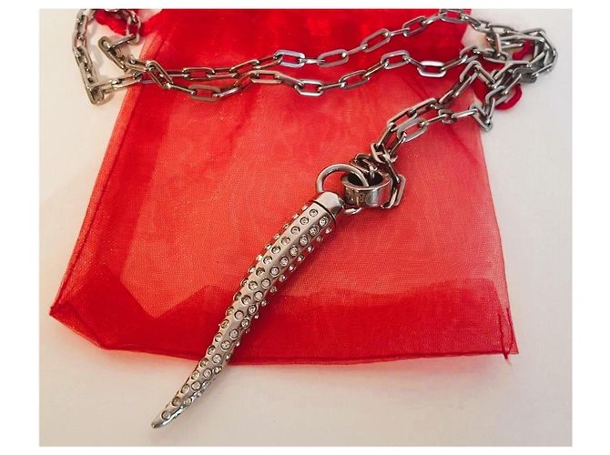 Collana Dolce & Gabbana Pendente Corno Swarovski Argento - vista 8