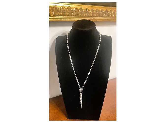 Collana Dolce & Gabbana Pendente Corno Swarovski Argento - vista 9