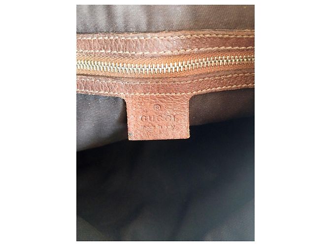 Borsa a tracolla Gucci Jackie Monogram Marrone e Pelle - vista 10