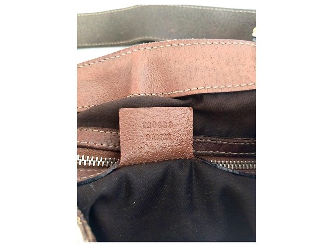 Borsa a tracolla Gucci Jackie Monogram Marrone e Pelle - vista 11