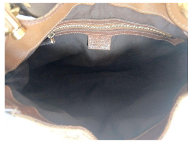 Borsa a tracolla Gucci Jackie Monogram Marrone e Pelle - vista 9