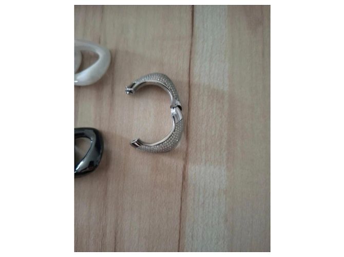 Victoria Casal Bracciale a Catena in Ceramica Nera e Diamanti - vista 6