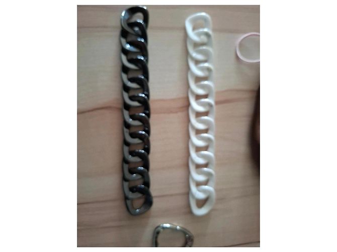 Victoria Casal Bracciale a Catena in Ceramica Nera e Diamanti - vista 9