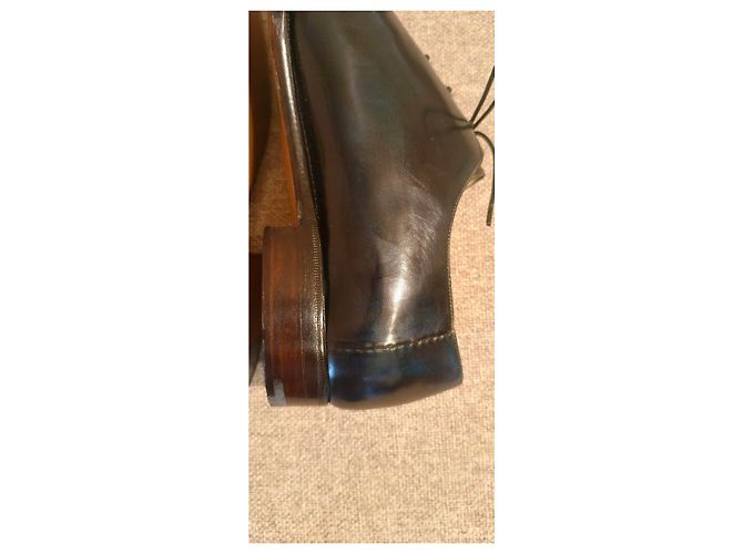 Scarpe Oxford Silvano Lattanzi Modello Voltaire Nero - vista 11