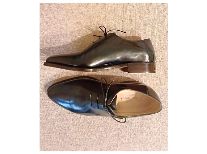 Scarpe Oxford Silvano Lattanzi Modello Voltaire Nero - vista 7