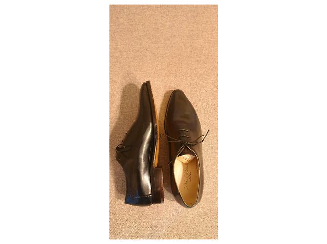 Scarpe Oxford Silvano Lattanzi Modello Voltaire Nero - vista 9