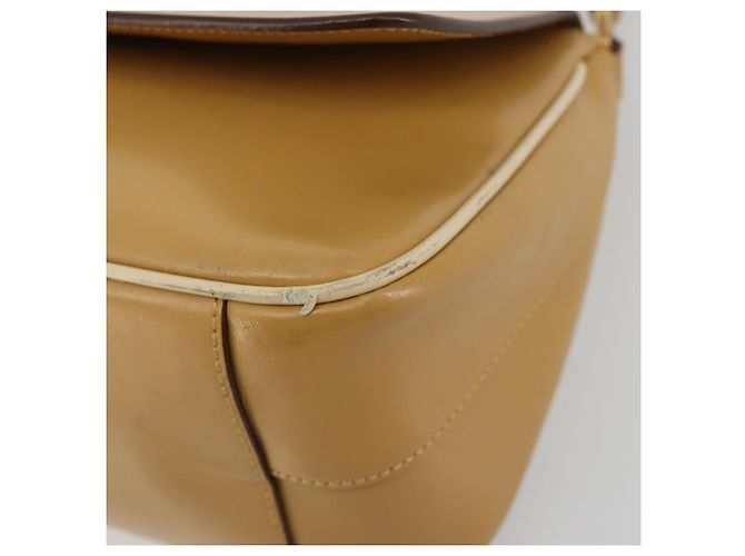 Borsa a tracolla PRADA in pelle beige oro Auth yk20464 D'oro - vista 10