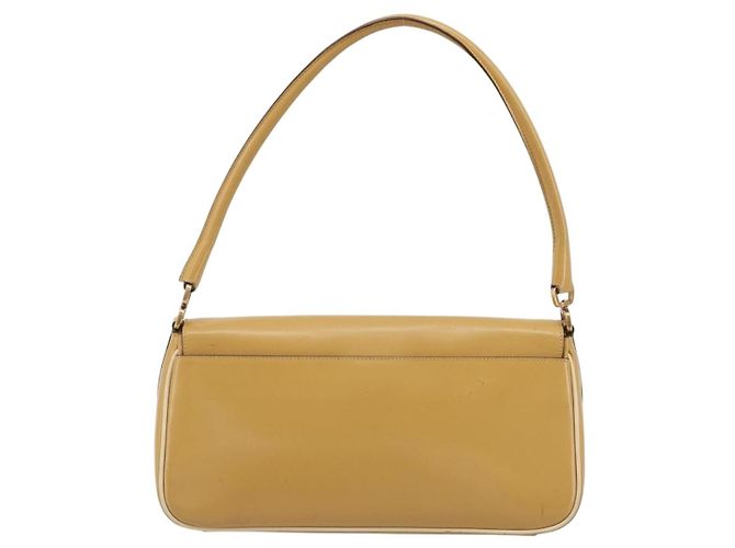 Borsa a tracolla PRADA in pelle beige oro Auth yk20464 D'oro - vista 2