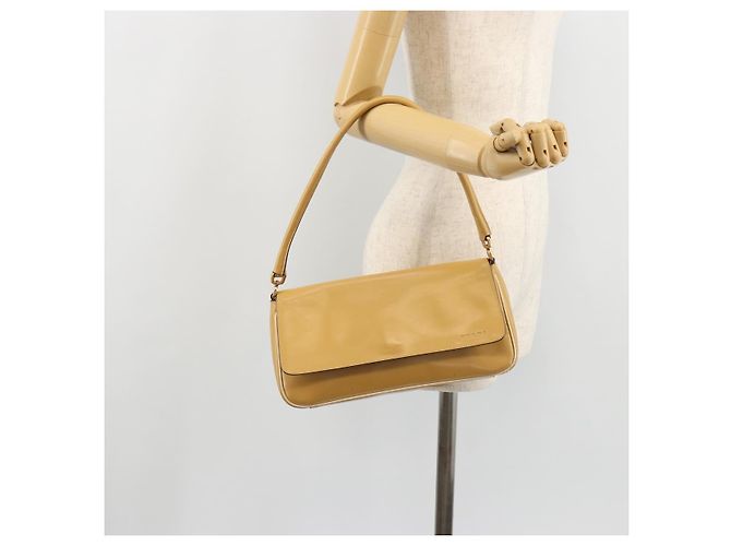 Borsa a tracolla PRADA in pelle beige oro Auth yk20464 D'oro - vista 24