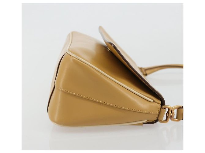 Borsa a tracolla PRADA in pelle beige oro Auth yk20464 D'oro - vista 3