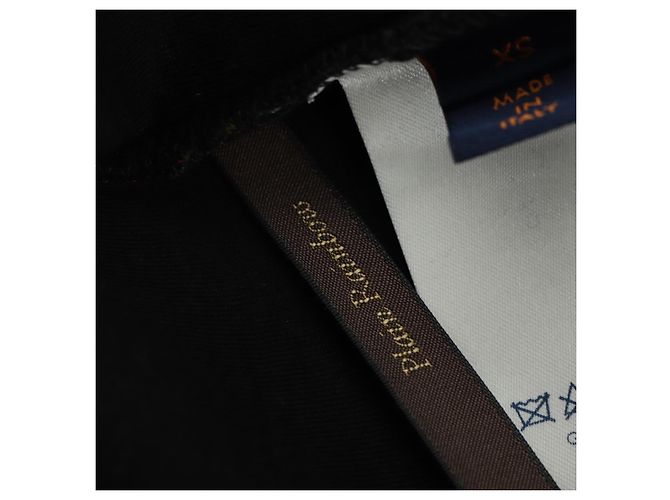 Felpa LOUIS VUITTON Poppys Virgil Abloh Velluto XS Nero Rosso LV Auth 182323SM - vista 12