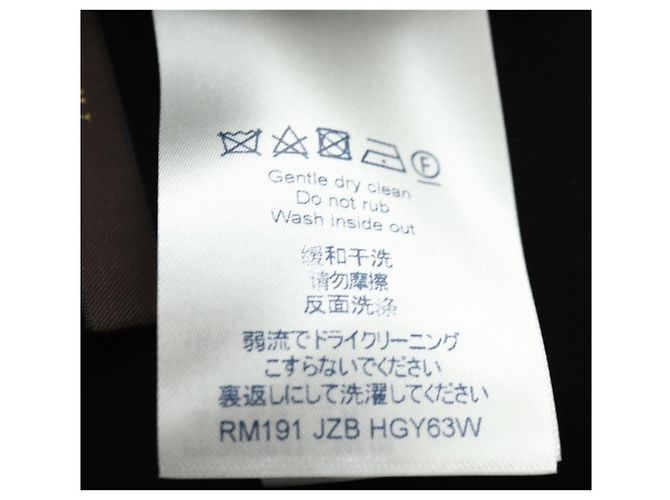 Felpa LOUIS VUITTON Poppys Virgil Abloh Velluto XS Nero Rosso LV Auth 182323SM - vista 14