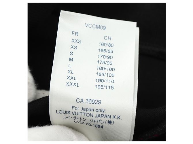 Felpa LOUIS VUITTON Poppys Virgil Abloh Velluto XS Nero Rosso LV Auth 182323SM - vista 16