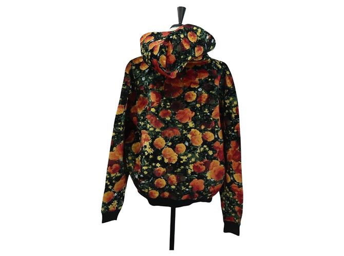 Felpa LOUIS VUITTON Poppys Virgil Abloh Velluto XS Nero Rosso LV Auth 182323SM - vista 2