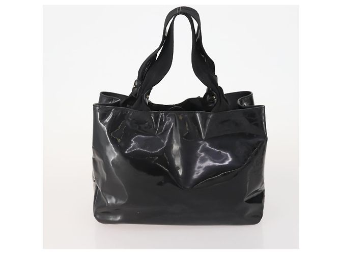 Borsa Salvatore Ferragamo in nylon e pelle vernice 2 set nero Auth BA13155 - vista 3