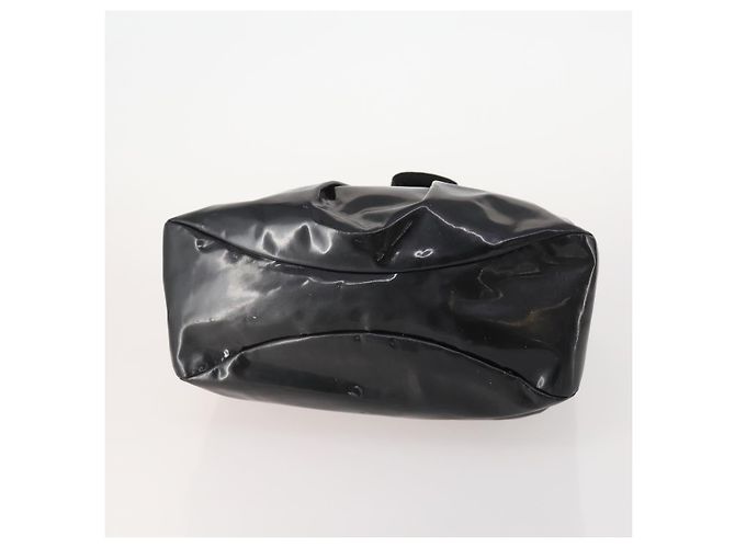 Borsa Salvatore Ferragamo in nylon e pelle vernice 2 set nero Auth BA13155 - vista 7