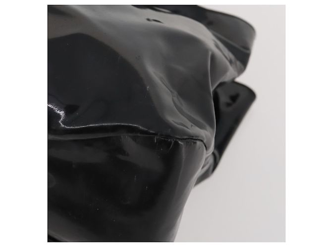 Borsa Salvatore Ferragamo in nylon e pelle vernice 2 set nero Auth BA13155 - vista 8