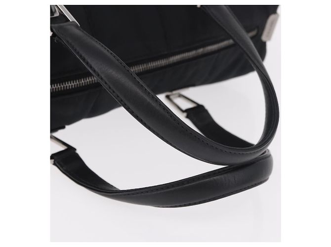 CHANEL Choco Bar Hand Bag Nylon Black Silver CC Auth 183944SAM Nero Argento - vista 7