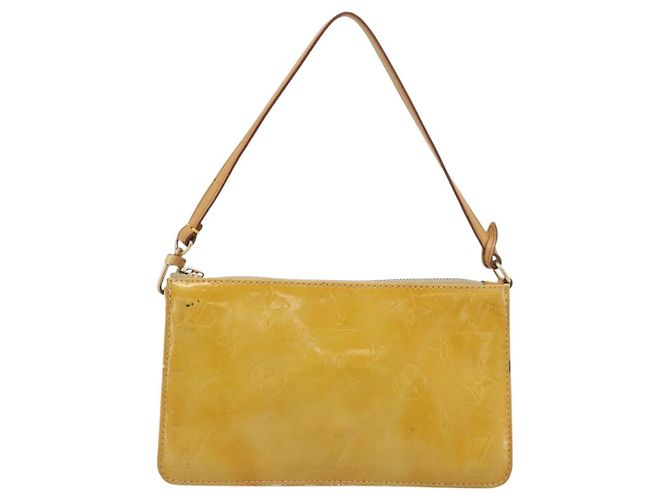 LOUIS VUITTON Monogram Vernis Lexington Pouch Beige M91010 LV Auth 183875 - vista 13