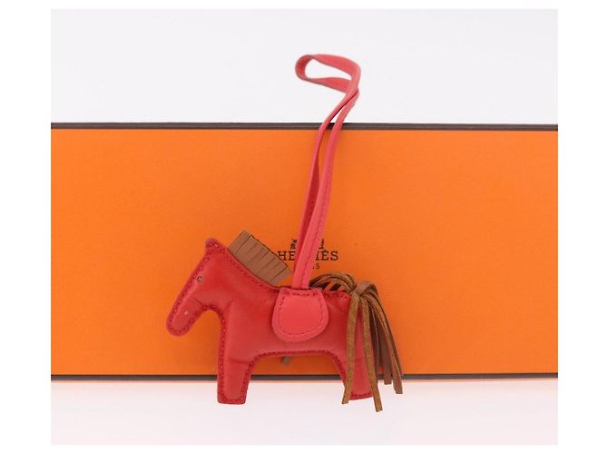 Hermès HERMES Rodeo PM Charm Leder Rot Authentisch 184238M - Ansicht 12