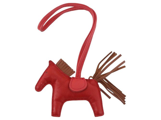 Hermès HERMES Rodeo PM Charm Leder Rot Authentisch 184238M - Ansicht 13