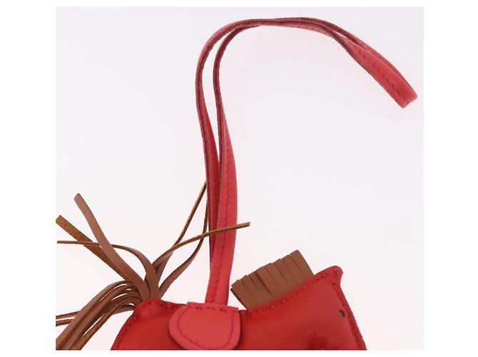 Hermès HERMES Rodeo PM Charm Leder Rot Authentisch 184238M - Ansicht 15