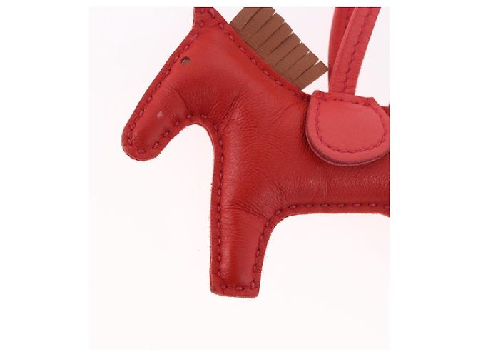 Hermès HERMES Rodeo PM Charm Leder Rot Authentisch 184238M - Ansicht 2