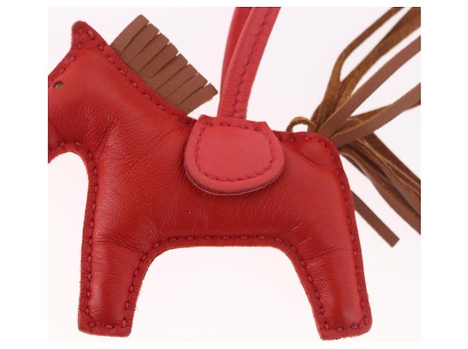Hermès HERMES Rodeo PM Charm Leder Rot Authentisch 184238M - Ansicht 3