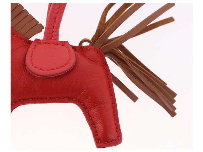 Hermès HERMES Rodeo PM Charm Leder Rot Authentisch 184238M - Ansicht 4