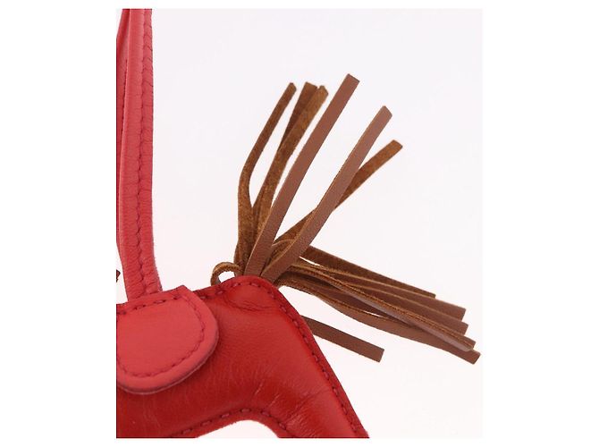 Hermès HERMES Rodeo PM Charm Leder Rot Authentisch 184238M - Ansicht 5