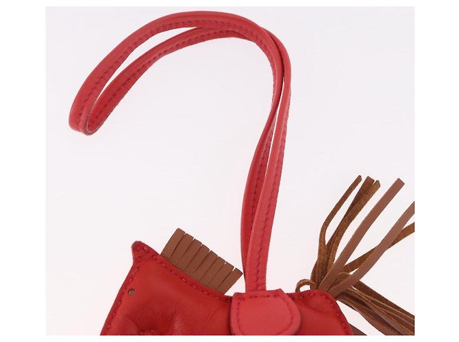 Hermès HERMES Rodeo PM Charm Leder Rot Authentisch 184238M - Ansicht 6