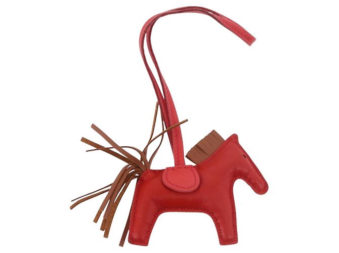 Hermès HERMES Rodeo PM Charm Leder Rot Authentisch 184238M - Ansicht 7
