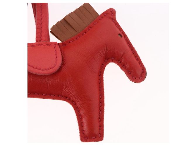 Hermès HERMES Rodeo PM Charm Leder Rot Authentisch 184238M - Ansicht 8