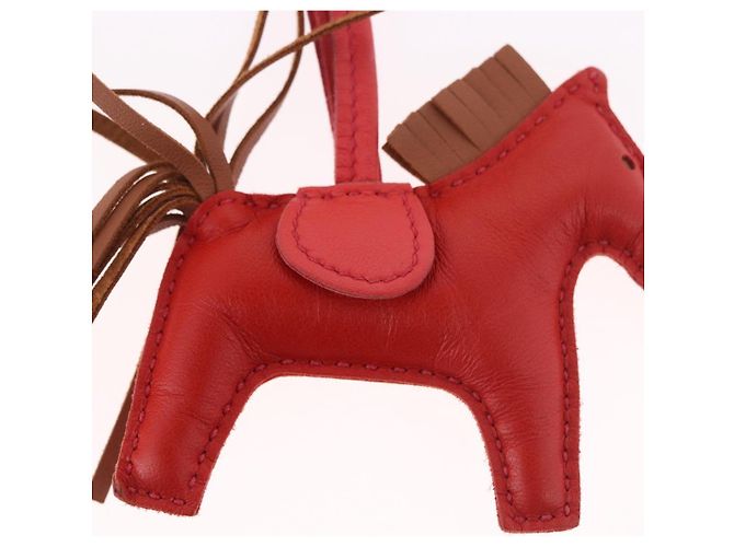 Hermès HERMES Rodeo PM Charm Leder Rot Authentisch 184238M - Ansicht 9