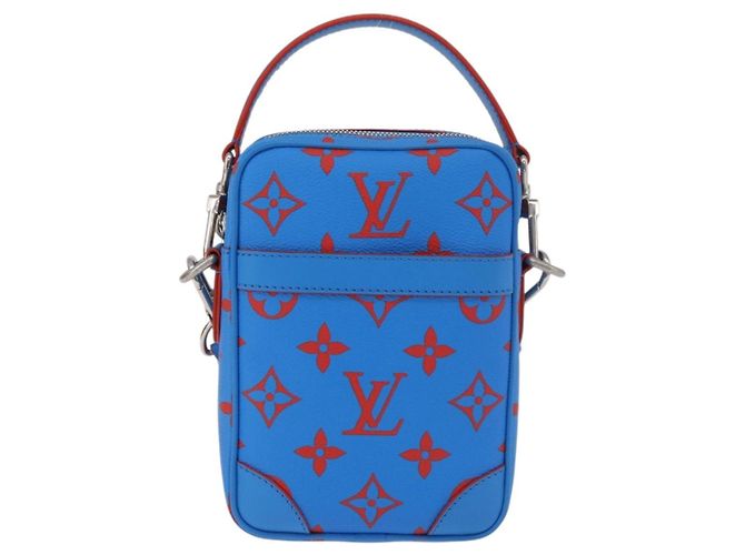 LOUIS VUITTON Borsa a Spalla Monogram Glow Danube Blu Rosso M14685 LV Auth 182313SM - vista 13
