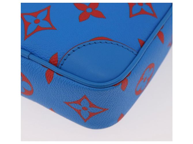 LOUIS VUITTON Borsa a Spalla Monogram Glow Danube Blu Rosso M14685 LV Auth 182313SM - vista 18