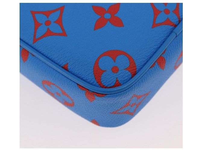LOUIS VUITTON Borsa a Spalla Monogram Glow Danube Blu Rosso M14685 LV Auth 182313SM - vista 19