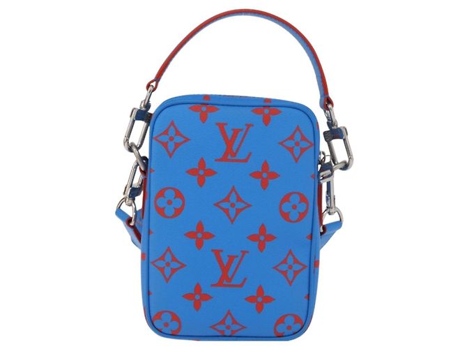 LOUIS VUITTON Borsa a Spalla Monogram Glow Danube Blu Rosso M14685 LV Auth 182313SM - vista 2
