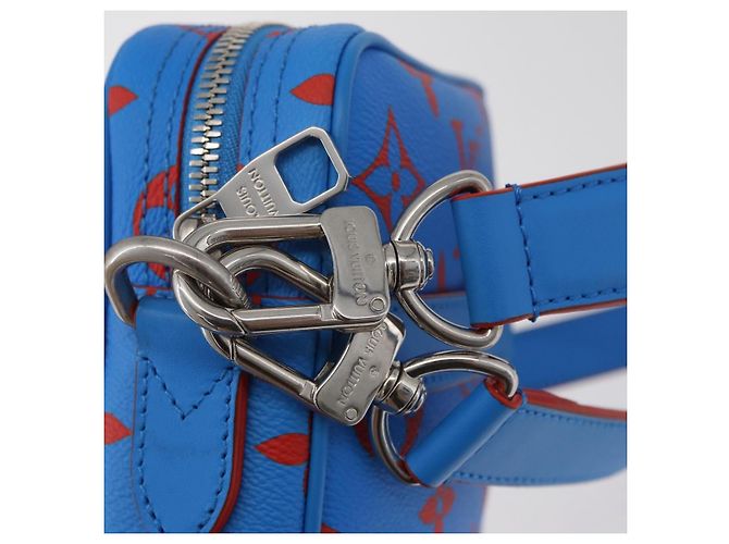LOUIS VUITTON Borsa a Spalla Monogram Glow Danube Blu Rosso M14685 LV Auth 182313SM - vista 21