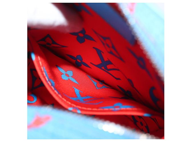 LOUIS VUITTON Borsa a Spalla Monogram Glow Danube Blu Rosso M14685 LV Auth 182313SM - vista 24